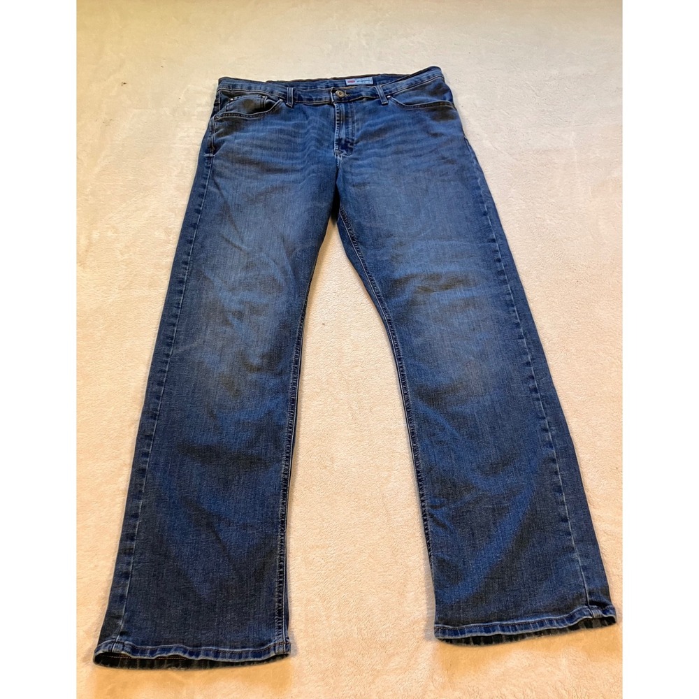 Wrangler Relaxed Boot Jeans Mens 36x32 Blue Medium Wash Denim 112344584